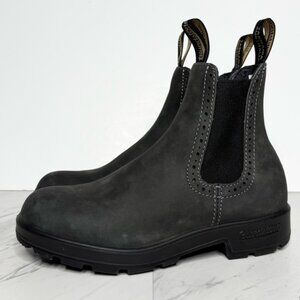 Blundstone 1630 Rustic Black Gray Chelsea Leather Boot 3.5 / 6.5